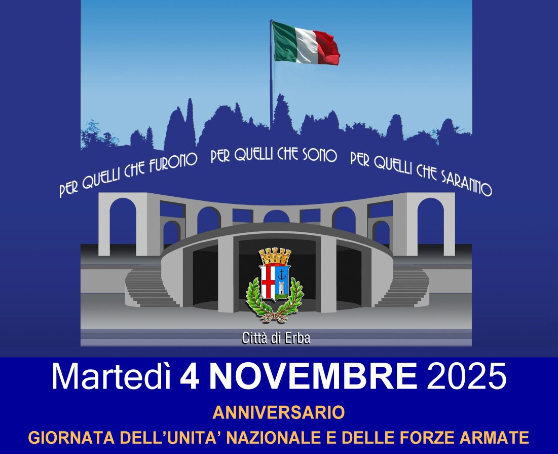 Scopri di più sull'articolo ERBA: ANNIVERSARIO GIORNATA DELL’UNITA’ NAZIONALE E DELLE FORZE ARMATE