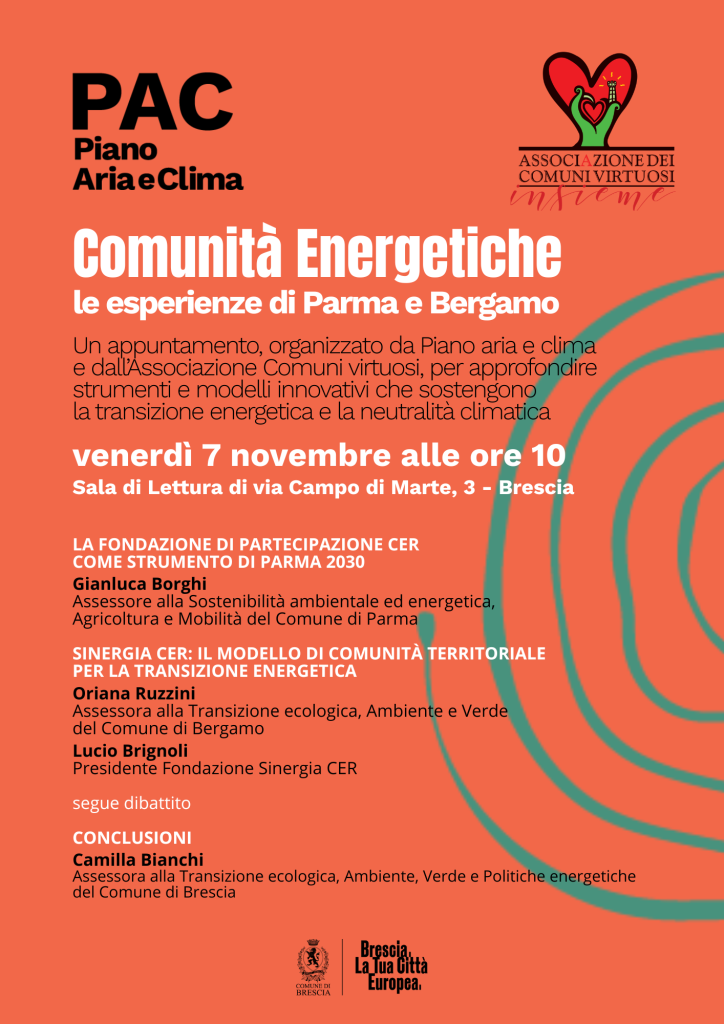 Scopri di più sull'articolo BRESCIA: Convegno PAC Comunità Energetiche Rinnovabili (CER)