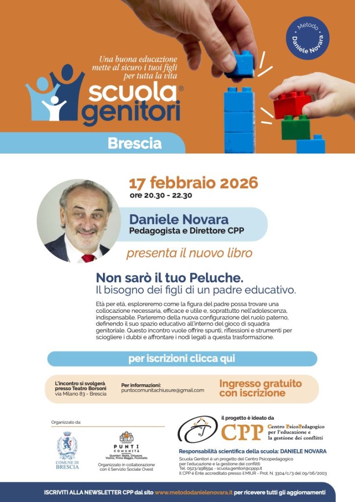 Scopri di più sull'articolo BRESCIA: INCONTRO CON LA PEDAGOGISTA DANIELE NOVARA AL TEATRO BORSONI