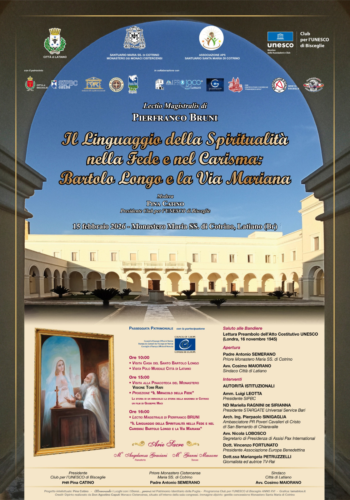 Scopri di più sull'articolo LATIANO: “IL LINGUAGGIO DELLA SPIRITUALITA’ NELLA FEDE E NEL CARISMA” APPUNTAMENTO CON LA CULTURA