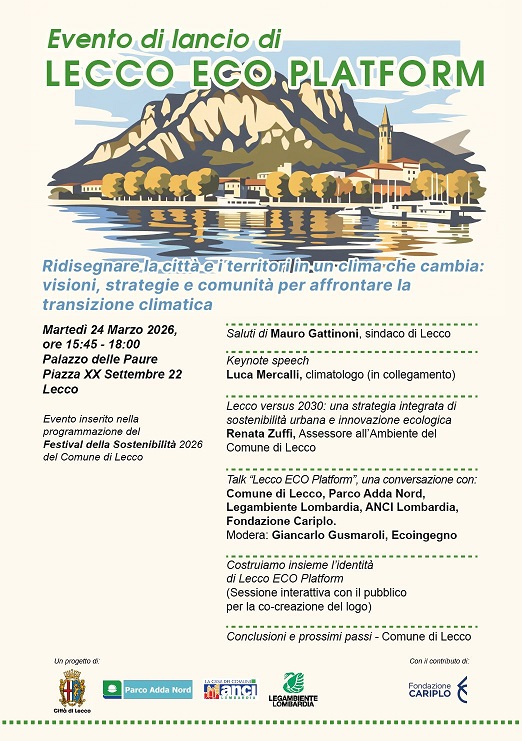 Al momento stai visualizzando Lecco ECO Platform: Presentazione del progetto di strategia climatica del territorio lecchese
