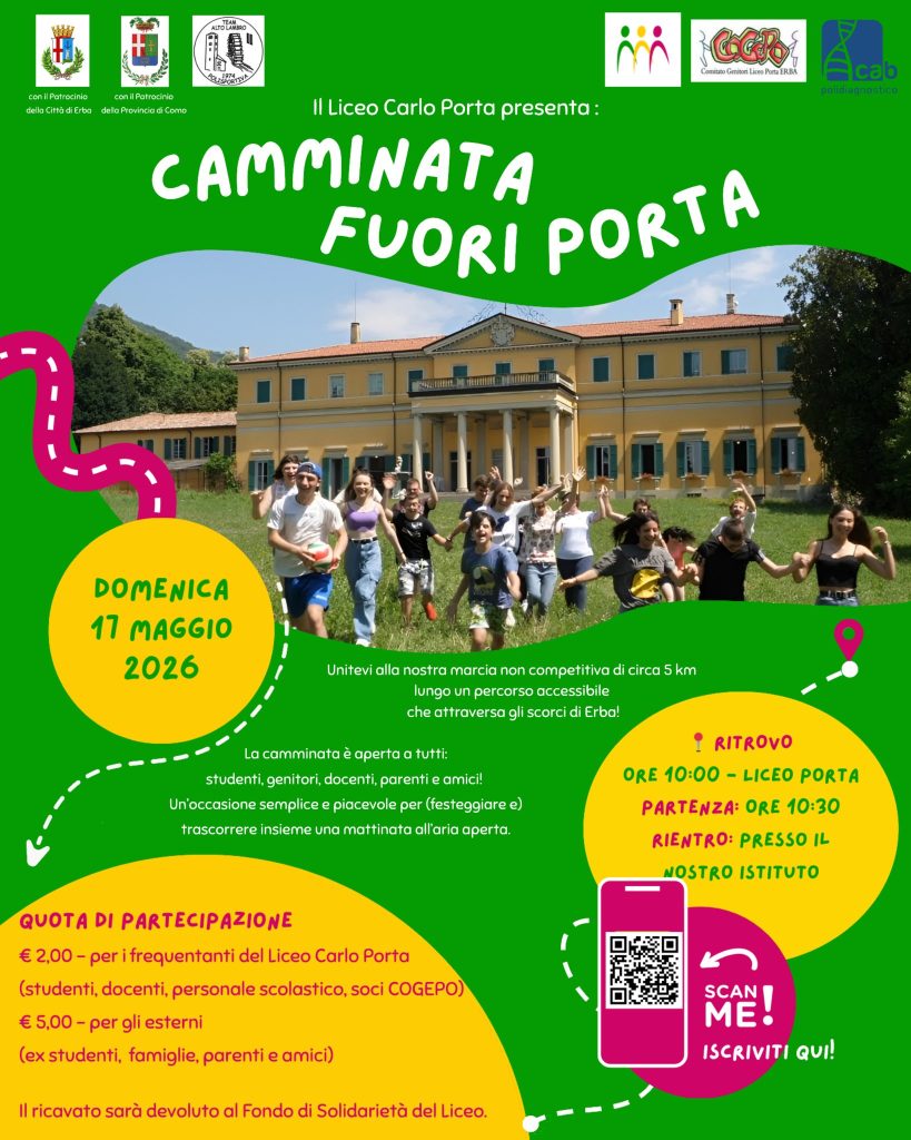 Scopri di più sull'articolo ERBA: CAMMINATA FUORI PORTA CON STUDENTI E FAMIGLIE MARCIA NON COMPETITIVA A FAVORE DEL FONDO SOLIDARIETA’ DEL LICEO