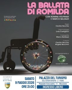 Scopri di più sull'articolo Riccione: alla Sala Granturismo debutta “La ballata di Romilda”