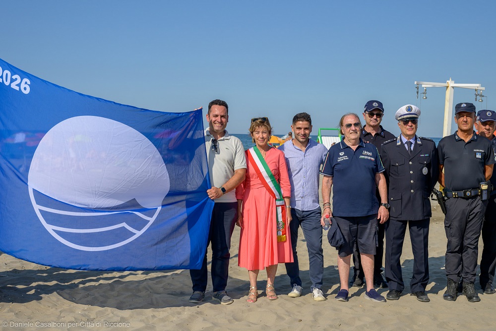 Al momento stai visualizzando Bandiera Blu 2026: a Riccione la cerimonia ufficiale dell’alzabandiera