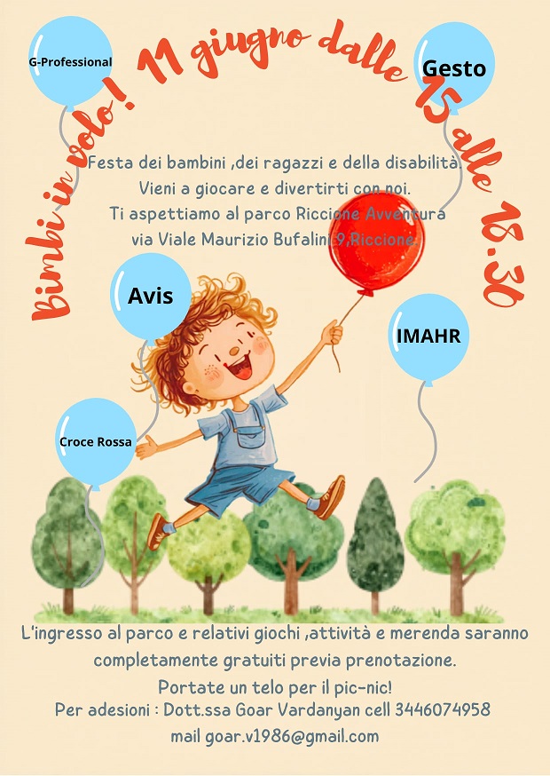 Al momento stai visualizzando Giornata del Gesto a Riccione: il 15 giugno la festa dedicata a bambini, giovani e persone con disabilità
