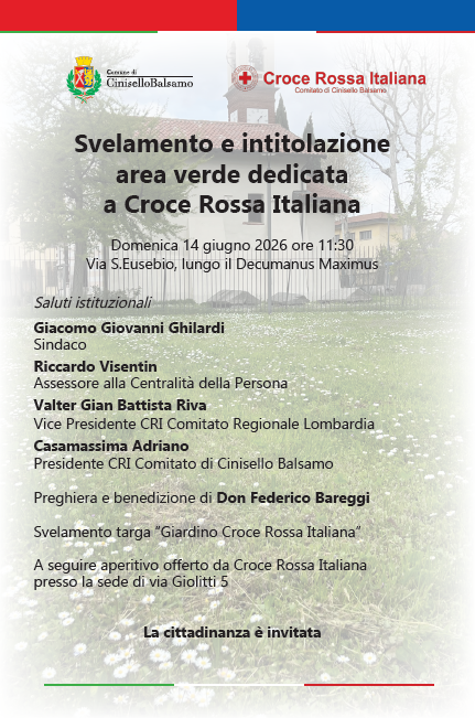Scopri di più sull'articolo A Cinisello Balsamo un’area per la Croce Rossa Italiana: intitolato il giardino della chiesetta di San Eusebio