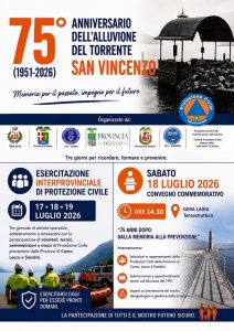 Scopri di più sull'articolo Gera Lario ricorda i 75 anni dall’alluvione del San Vincenzo: tre giorni di esercitazioni e un convegno