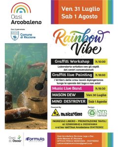 Scopri di più sull'articolo “Rainbow Vibe 2026”: al via il weekend di musica, arte e inclusione immerso nella natura a Riccione