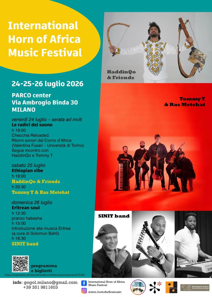 Scopri di più sull'articolo MILANO: MUSICA E CULTURA DAL CORNO D’AFRICA A FINE LUGLIO