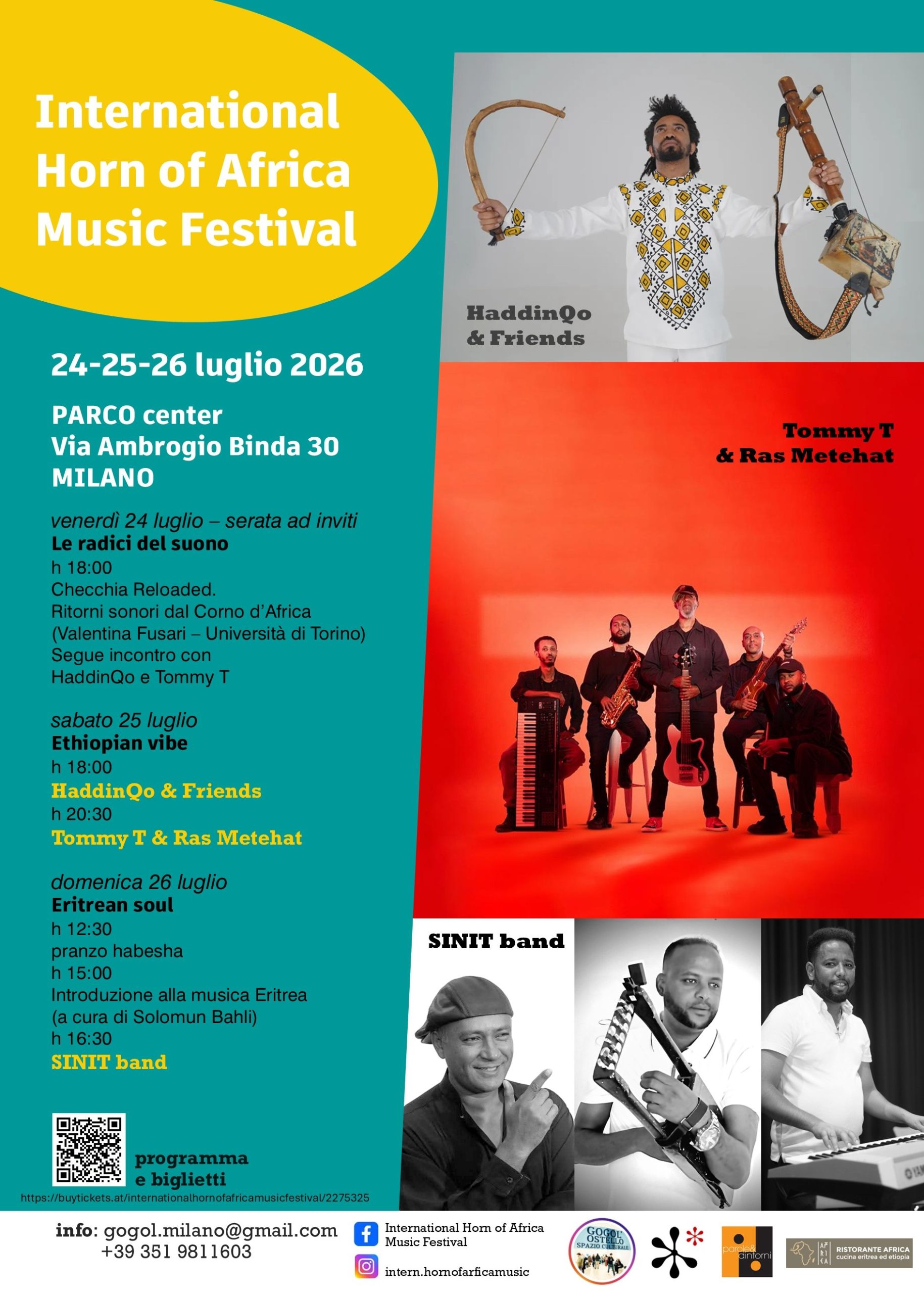 Al momento stai visualizzando MILANO: MUSICA E CULTURA DAL CORNO D’AFRICA A FINE LUGLIO