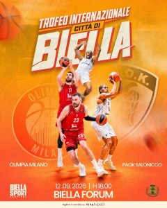 Scopri di più sull'articolo Olimpia Milano vs PAOK Salonicco: il 12 settembre il Biella Forum ospita un grande match internazionale