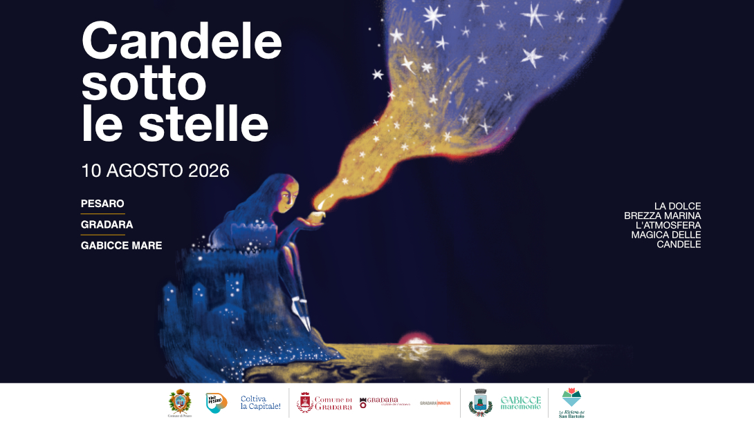 Al momento stai visualizzando Candele sotto le Stelle 2026: il 10 agosto Pesaro, Gabicce e Gradara unite per la notte dell’estate