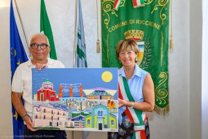 Scopri di più sull'articolo Riccione, il pittore Rinaldo Melani dona ufficialmente al Comune l’opera “Stralci di Riccione”