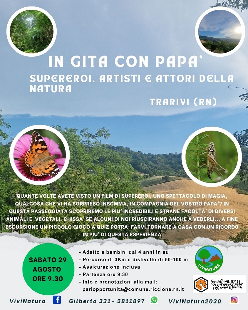 Al momento stai visualizzando Riccione, un’avventura nella natura tra padri e figli: al via l’appuntamento con “In gita con papà”
