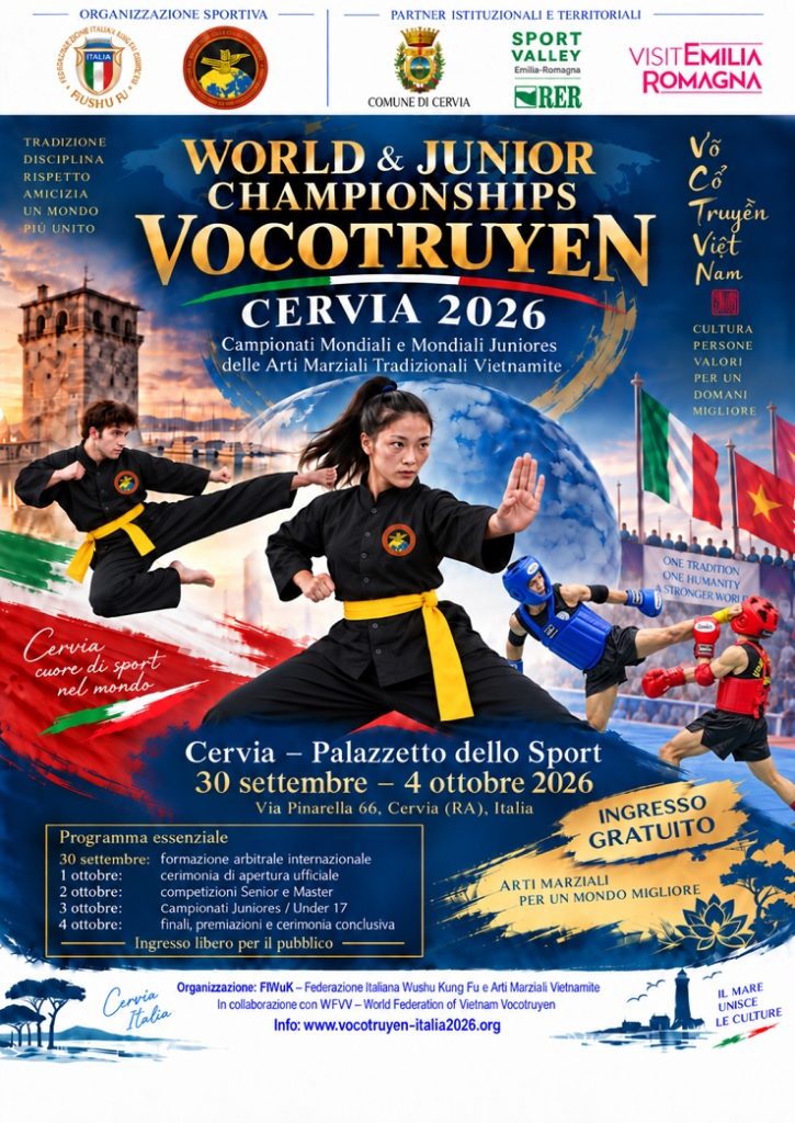 Scopri di più sull'articolo Cervia 2026: al via i Campionati Mondiali e Mondiali Juniores di Vocotruyen