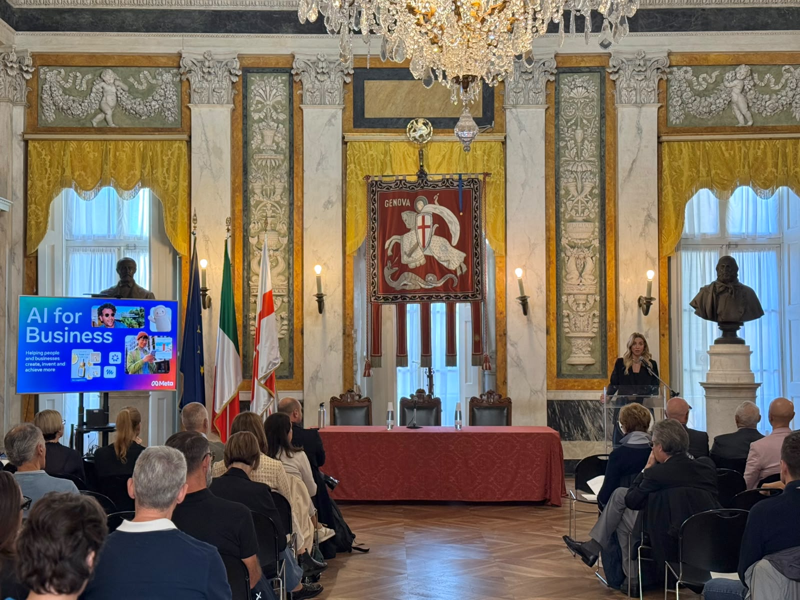 Al momento stai visualizzando Digitalizzazione, Comune di Genova e Meta insieme per la formazione gratuita delle PMI a Palazzo Tursi