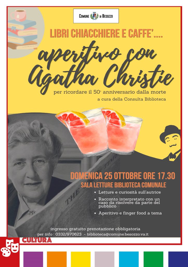 Scopri di più sull'articolo BESOZZO: SERATA DEDICATA ALLA LETTURA DI AGATA CHRISTIE